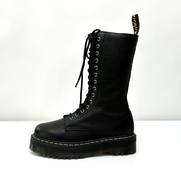 NIB Unisex Dr. Martens 1B99 Quad Black Leather Boots - W10; M9 - Picture 9 of 12